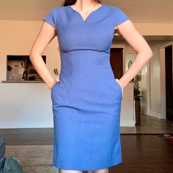 Blue Work Dress (Suit Material) - Picture 5 of 5